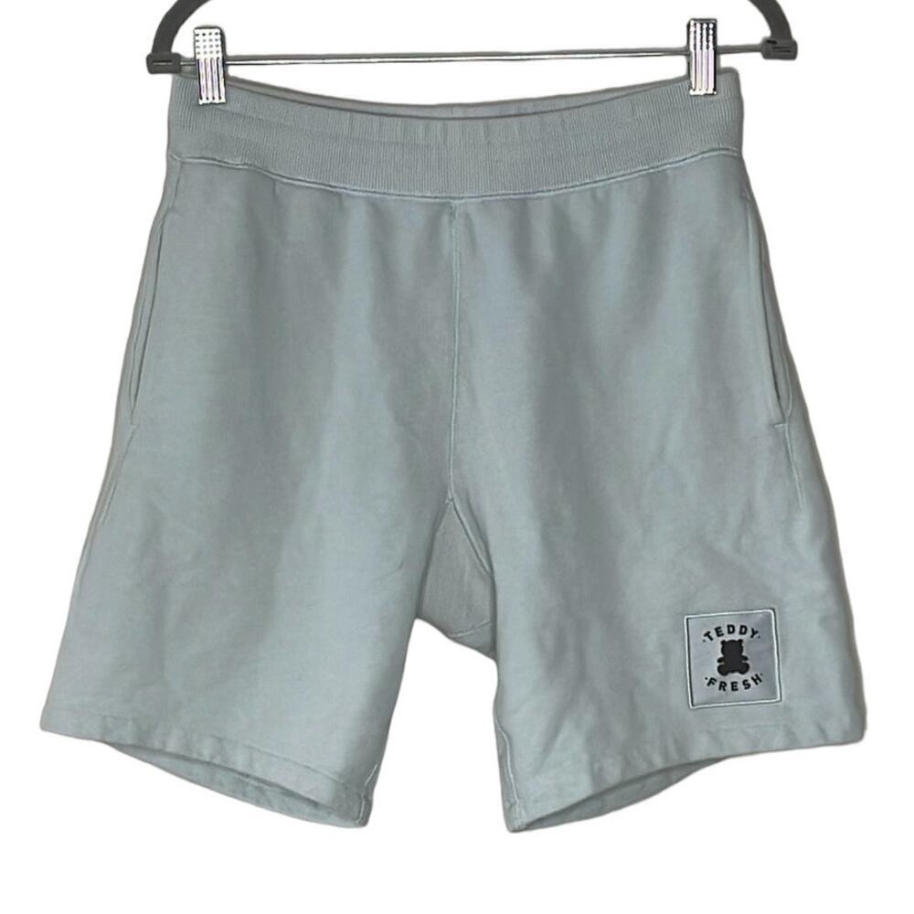 Teddy Fresh Men's Light Blue Fleece Shorts Size S